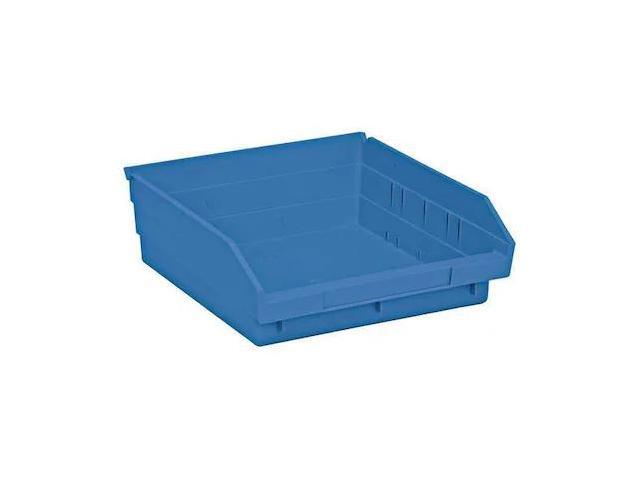 QUANTUM STORAGE SYSTEMS QSB109BL Shelf Storage Bin, Blue, Polypropylene, 11 5/8