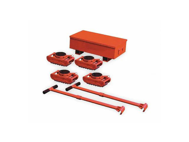 DAYTON 2MPR3 Equipment Roller Kit, Swivel, 132,000 lb. Cap