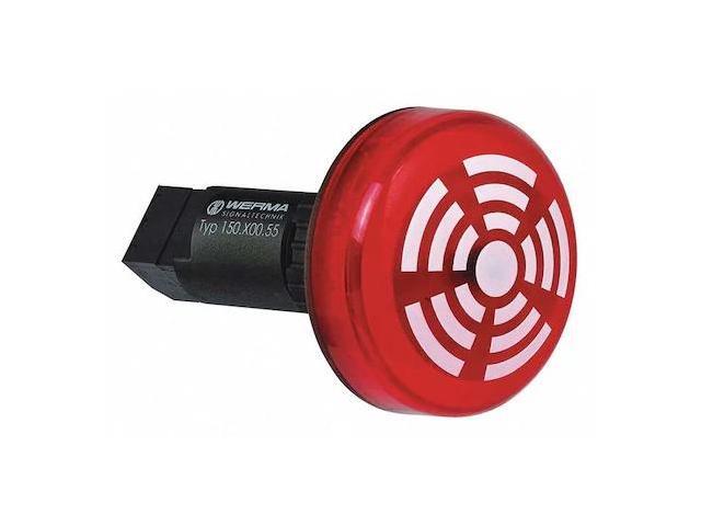 WERMA 15010055 Buzzer, Buzzer, Continuous/Pulse, 24V DC, 80 dB, Polycarbonate,