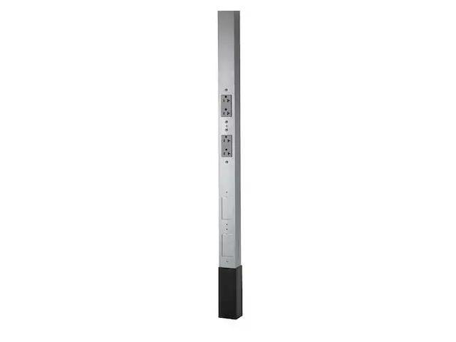 HUBBELL WIRING DEVICE-KELLEMS HBLPPOAAL Alum Service Pole,Clear,10ft. 2'L,2.13'W