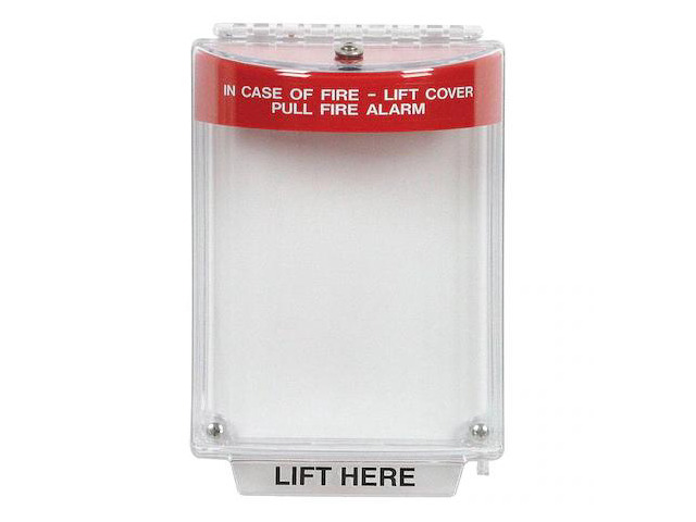 SAFETY TECHNOLOGY INTERNATIONAL STI-13010FR Pull Station Guard, Polycarbonate,