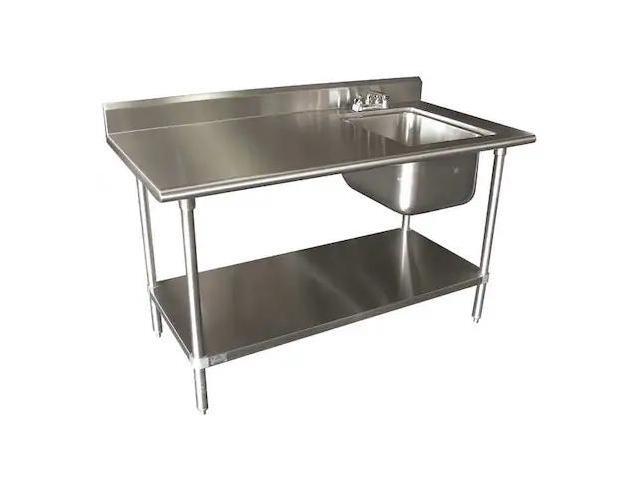ADVANCE TABCO KMS-11B-306R Scullery Sink with Left Work Table,Floor