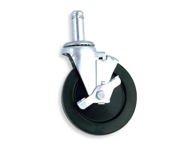 METRO 5MB Swivel Stem Caster w/Brake,Rubber,200 lb