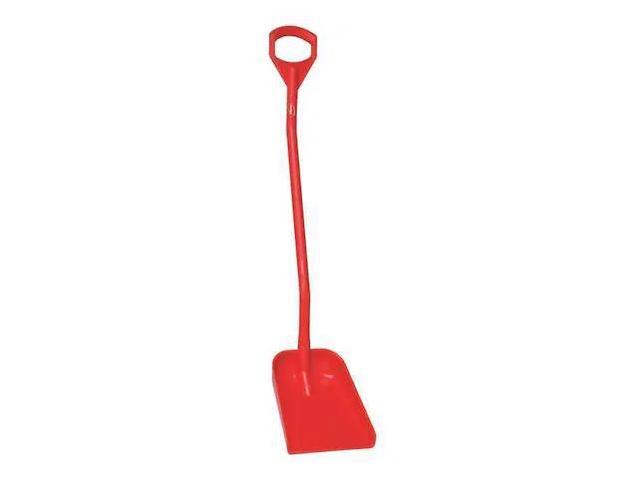 REMCO 56114 Ergonomic Square Point Shovel, Polypropylene Blade, 50 in L, Red