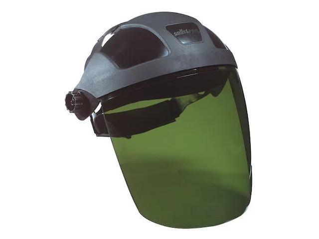 SELLSTROM S32050 Ratchet Face Shield Assembly, Green Visor, 9' Height, Ratchet
