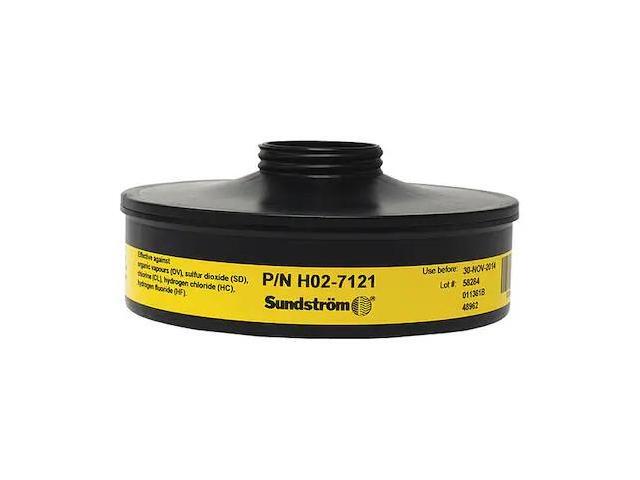 SUNDSTROM SAFETY SR 532 Cartridge, Threaded, OV, SD, CL, HC, HF, Yellow, 2 PK,