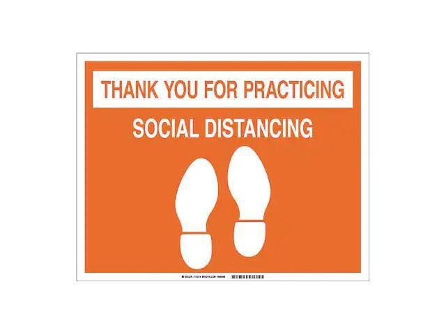 BRADY 170214 Thank You For Practicing Sign, 14 in H, 18 in W, Vinyl, English,