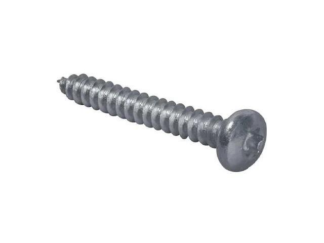 TAMPER-PRUF SCREWS 401100 Sheet Metal Screw, #8 x 1-1/2 in, Zinc Plated Steel