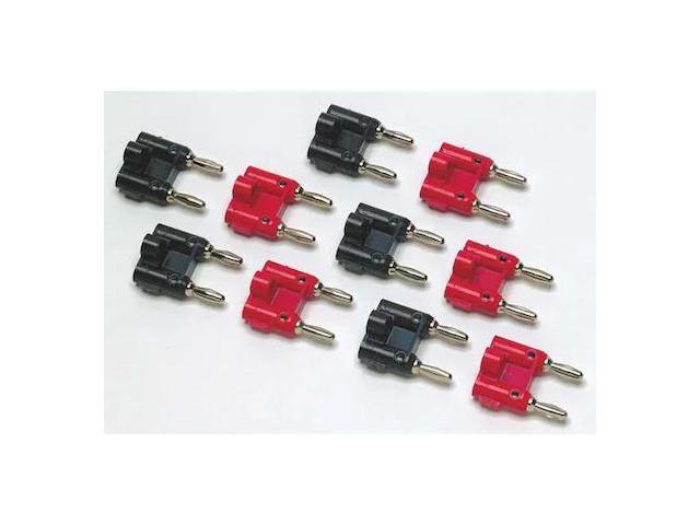 FLUKE BP980 Double Banana Plug Kit, Double 4mm Banana Plug, 1-1/2', Red, Black