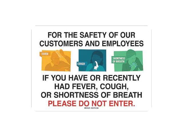 BRADY 170178 For The Safety Of Our Customers Sign, 170178