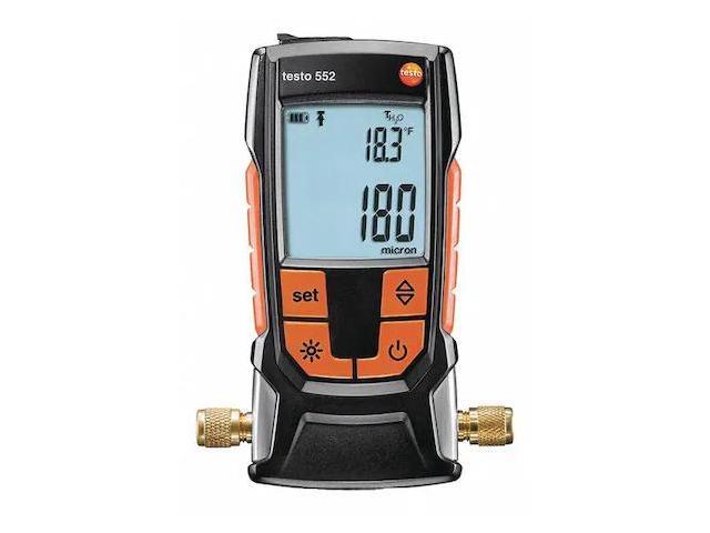 TESTO 0560 5522 01 Vacuum Gauge,Digital,2 x 1/4' SAE