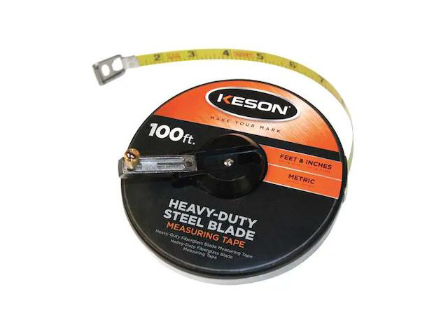 KESON ST10018M 100 ft/30m Tape Measure, 3/8 in Blade