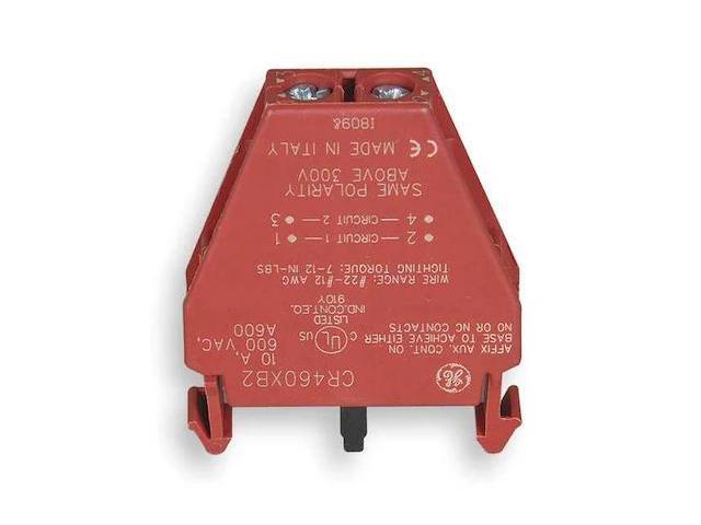 GE CR460XB2 Lighting Contactor Aux Contact Block,2P