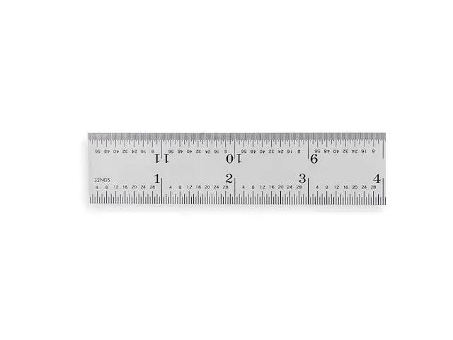 MITUTOYO 182-121 Steel Rule,Rigid,12 In,8/16/32/64ths