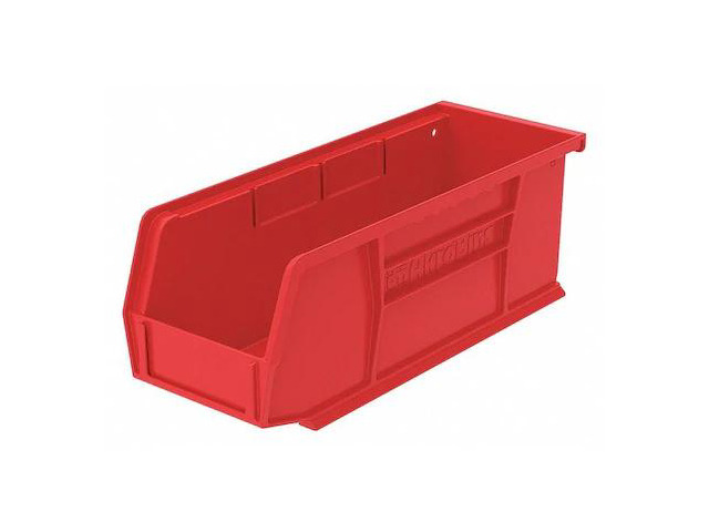 AKRO-MILS 30224RED Hang & Stack Storage Bin, Plastic, Red, 4 in H, 4 1/8 in W,