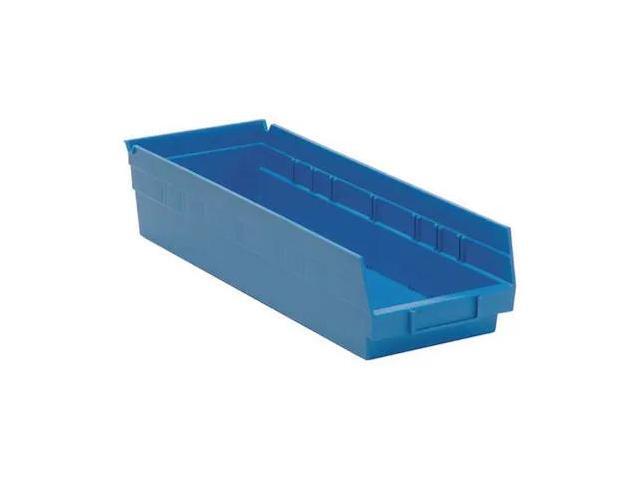 QUANTUM STORAGE SYSTEMS QSB104BL Shelf Storage Bin, Blue, Polypropylene, 17 7/8