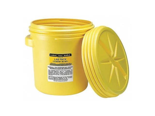 EAGLE MFG 1650 20 gal Open Head Salvage Drum, Polyethylene, Unlined, Yellow