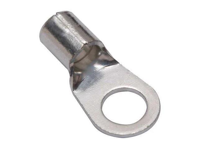 BURNDY YAD6CM8E516 One-Hole Compression Lug, 6 AWG Max, 5/16 in Stud, Long
