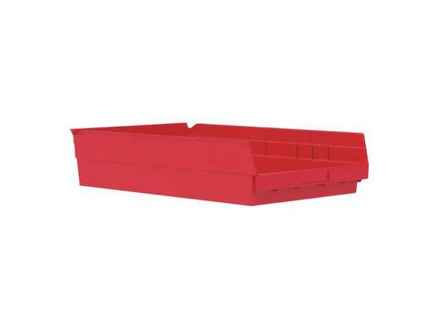 AKRO-MILS 30178RED Red Shelf Bin, 17-7/8'L x 11-1/8'W x 4'H, Outside Height: 4