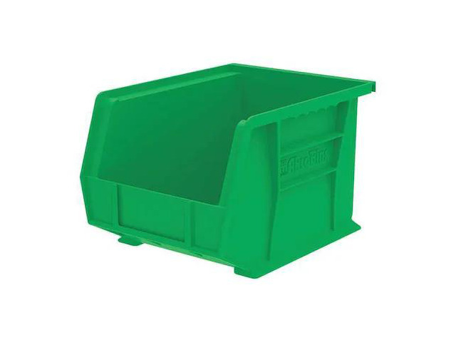 AKRO-MILS 30239GREEN Green Hang and Stack Bin, 10-3/4'L x 8-1/4'W x 7'H