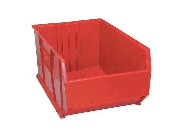 QUANTUM STORAGE SYSTEMS QUS997RD Storage Bin, Polypropylene, Red, 17 1/2 in H,
