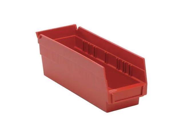 QUANTUM STORAGE SYSTEMS QSB101RD Shelf Storage Bin, Red, Polypropylene, 11 5/8