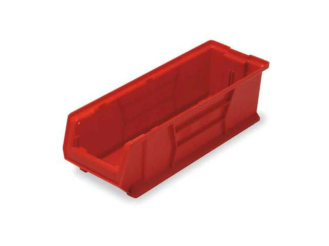 QUANTUM STORAGE SYSTEMS QUS950RD Storage Bin, Polypropylene/Polyethylene, Red,