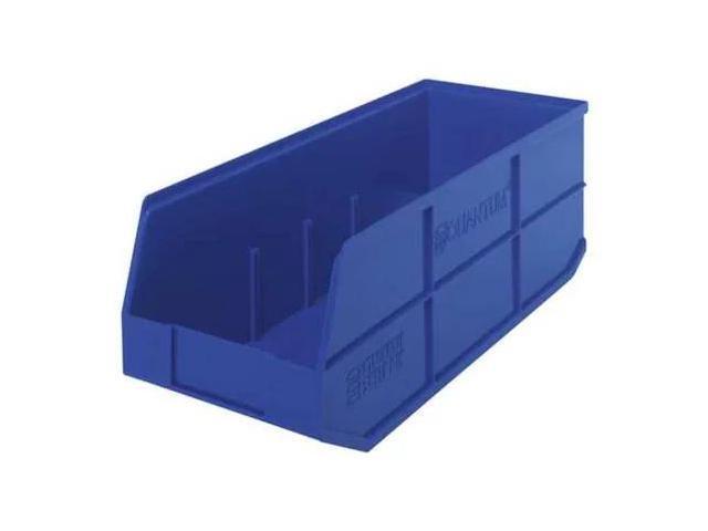 QUANTUM STORAGE SYSTEMS SSB483BL Shelf Storage Bin, Polypropylene, Blue, 7 in
