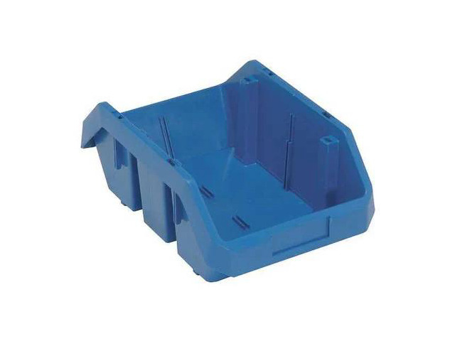 QUANTUM STORAGE SYSTEMS QP1496BL Hang & Stack Storage Bin, Plastic, Blue, 6 1/2