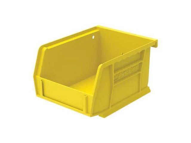 AKRO-MILS 30210YELLO Hang & Stack Storage Bin, Plastic, Yellow, 3 in H, 4 1/8