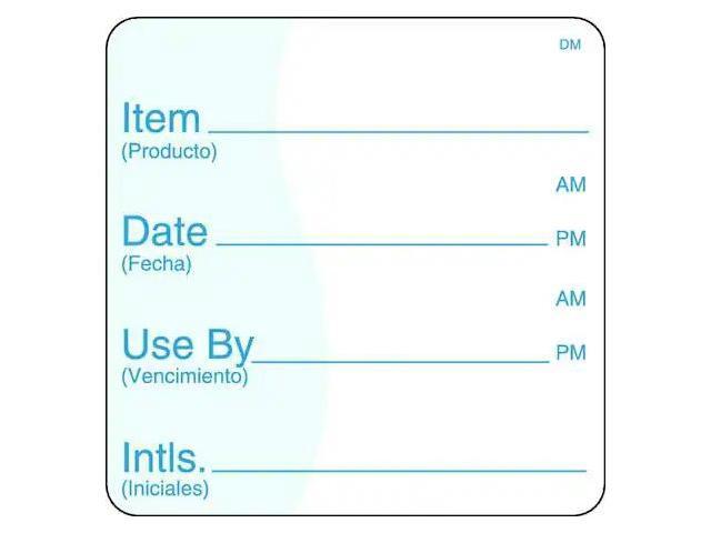 DAYMARK 112438 Shelf Life Label,2 In. H,2 In. W,PK250
