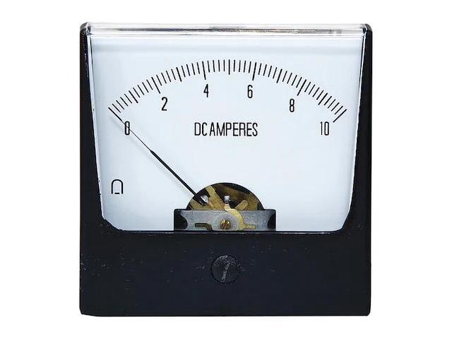 ZORO SELECT 12G417 Analog Panel Meter,DC Current,0-10 DC A
