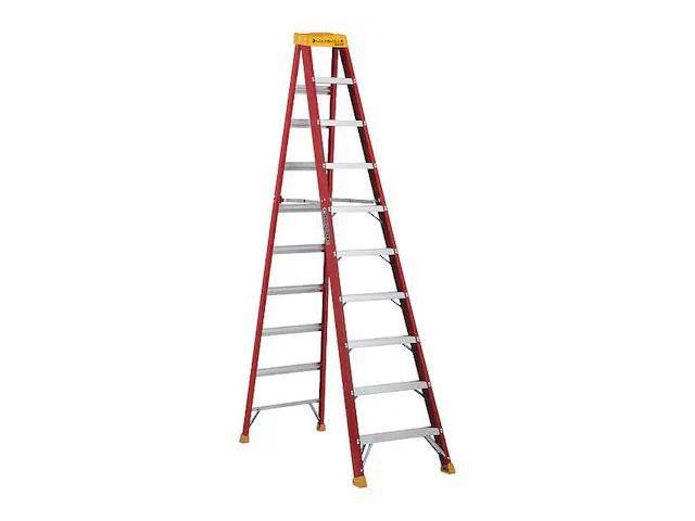 LOUISVILLE L-3016-10 10 ft. Fiberglass 300 lb. Stepladder, Type IA