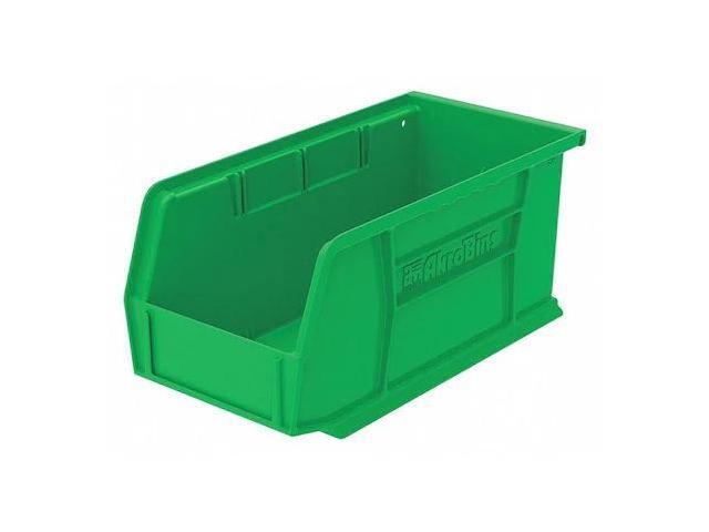 AKRO-MILS 30230GREEN Green Hang and Stack Bin, 10-7/8'L x 5-1/2'W x 5'H, Inside