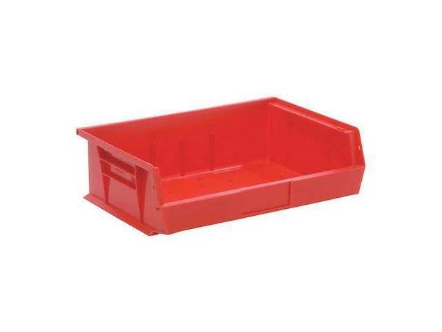 QUANTUM STORAGE SYSTEMS QUS245RD Hang & Stack Storage Bin, Red, Polypropylene,