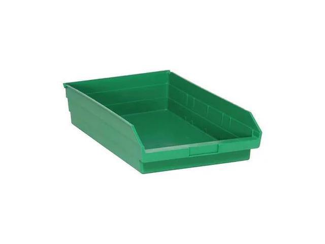 QUANTUM STORAGE SYSTEMS QSB110GN Shelf Storage Bin, Green, Polypropylene, 17
