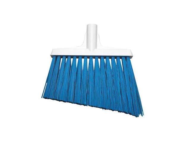 REMCO 29143 11 51/64 in Sweep Face Angle Broom, Stiff, Synthetic, Blue