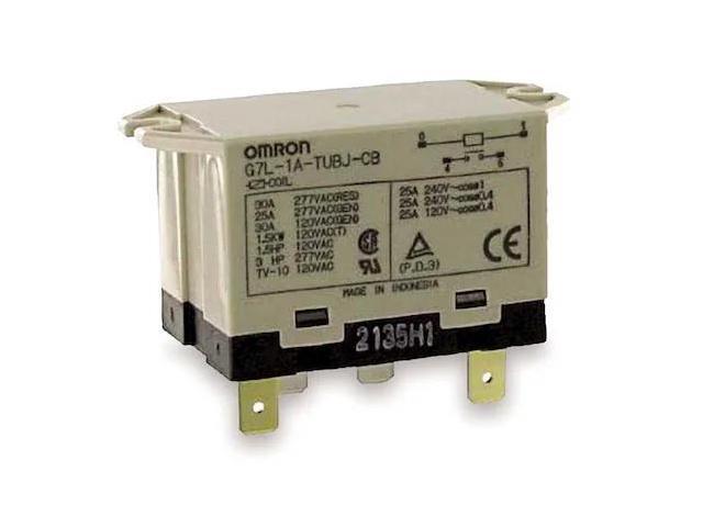 OMRON G7L-1A-TUBJ-CB-AC24 Top Flange, Enclosed Power Relay, Square, 30 A, 4