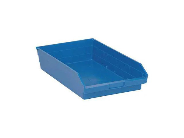 QUANTUM STORAGE SYSTEMS QSB110BL Shelf Storage Bin, Blue, Polypropylene, 17 7/8