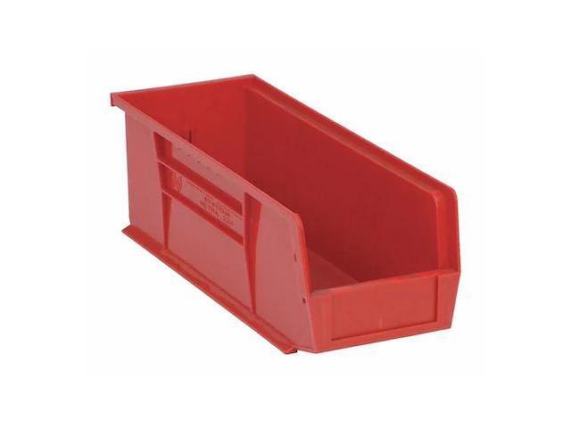 QUANTUM STORAGE SYSTEMS QUS234RD Hang & Stack Storage Bin, Red, Polypropylene,