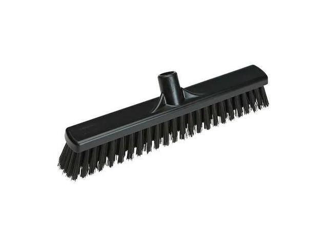VIKAN 31749 16 in Sweep Face Floor Broom, Soft/Stiff Combination, Synthetic,