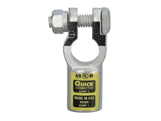 FUSION 4040N Straight Terminal,4/0 ga.,Yellow,Neg