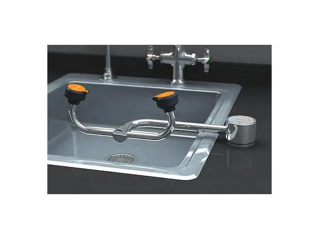 GUARDIAN EQUIPMENT G1805LH Plumbed Eyewash, Counter Mount, Plumbed, 4 5/12 in