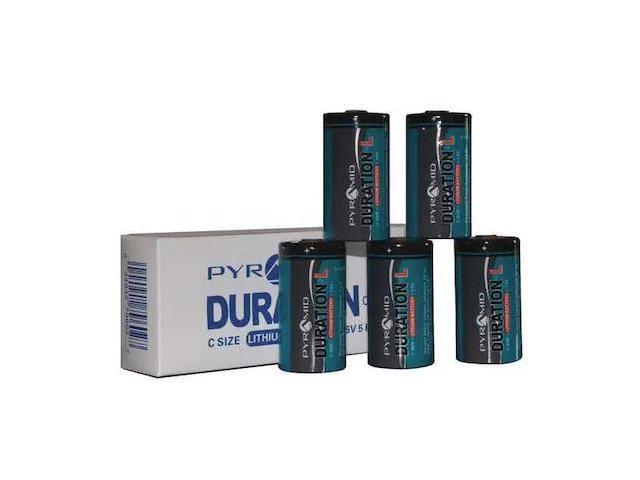 PYRAMID 42224-5 Lithium Battery, 3.6Volt, C-Size, 5/pk
