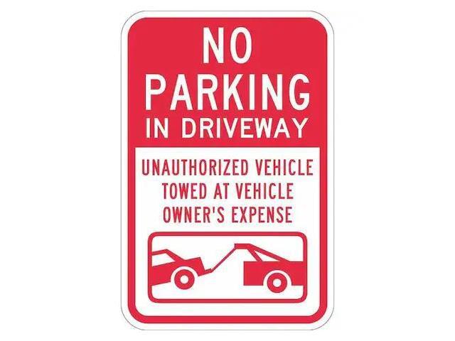 LYLE T1-1068-DG_12x18 Driveway No Parking Sign,18' x 12, T1-1068-DG_12x18