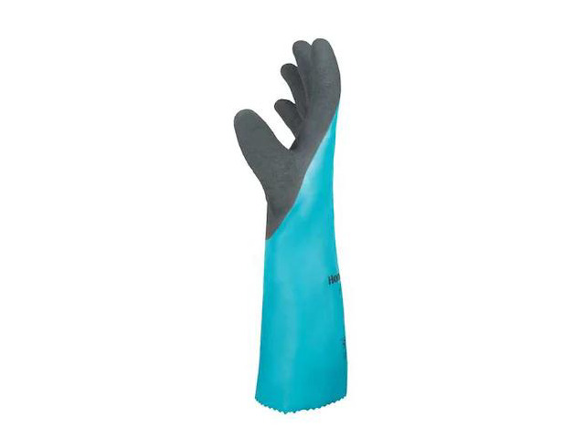 HONEYWELL 33-3765E/7S Flextril Chemical Resistant Gloves, Nitrile, 12 3/4 in L,