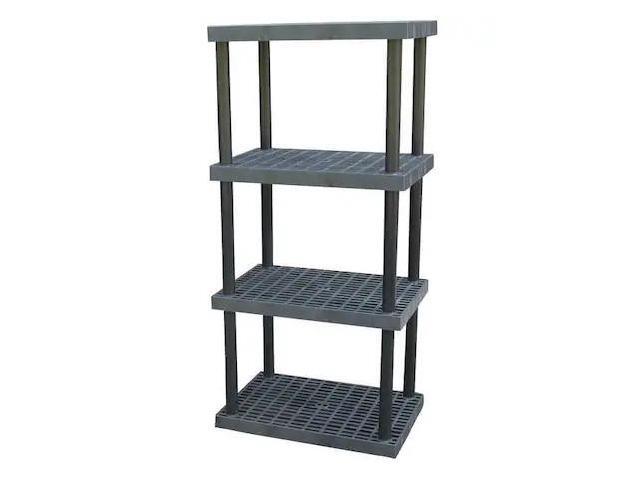 STRUCTURAL PLASTICS S3624X4 Freestanding Plastic Shelving, Open Style, 24 in D,