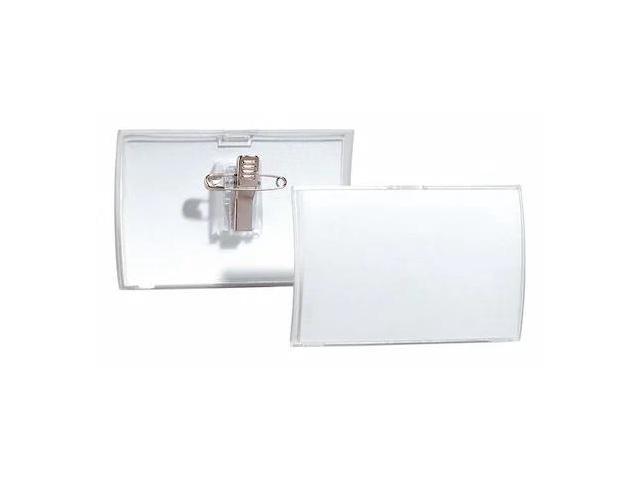 DURABLE OFFICE PRODUCTS 821419 Name Badge,Pin/Clip,1/8' W,2-1/4' H,PK25