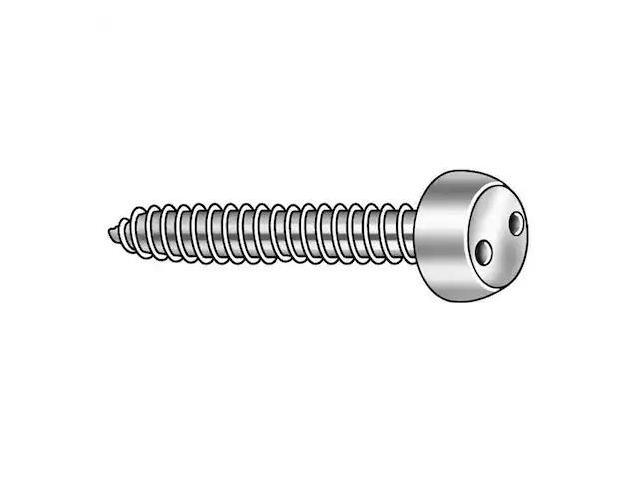 TAMPER-PRUF SCREWS 121680 Tamper Resistant Screw, 2 in, Plain Finish, 18-8