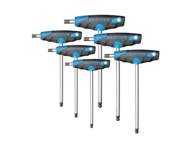 GEDORE DT 2142-06 6 Piece Metric T-Shape Hex Key Set, DT 2142-06